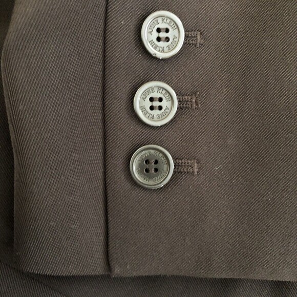 Anne Klein Suit Women Petite Size 6P Brown Long Sleeve Blazer One Button - Picture 4 of 4